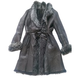 Valentino Pablo Giacca Cappotto in Pelle Marrone - Autre Marque