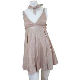 Vestido Miss Sixty de algodón beige XS