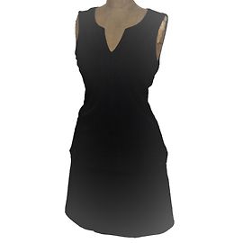 Vestido Tommy Hilfiger sin mangas negro de viscosa