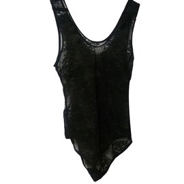Autre Marque Body de encaje negro
