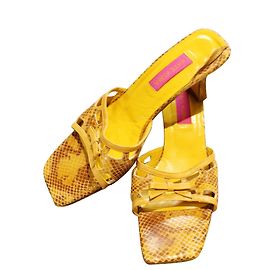 Autre Marque Sandali Kate Kuba in pelle gialli