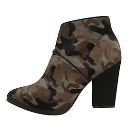 Autre Marque Botines EMPRESA de piel de becerro camuflaje caqui