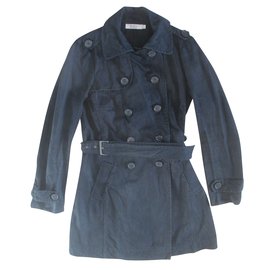 Trench en coton noir Comptoir Des Cotonniers 40FR