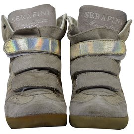 Zapatillas Serafini Manhattan Beige de Piel de Ciervo