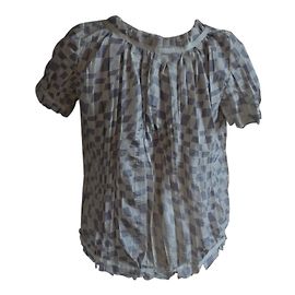Autre Marque Blusa Manila Grace con Pliegues y Cuadros