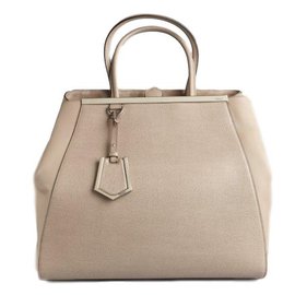 Fendi 2Jours grande shopper in pelle martellata
