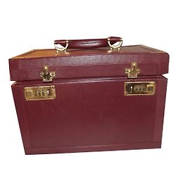 Cartier Vanity Case in pelle rosso scuro