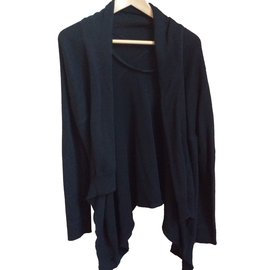 Cardigan Gap Preto de Algodão Tamanho S