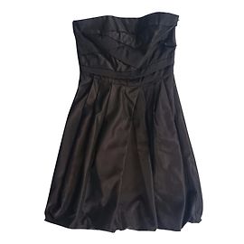 Zara Trägerloses Partykleid Drapiert Pflaume Metallic
