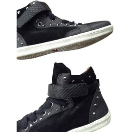 Zapatillas altas de cuero negro Comptoir Des Cotonniers
