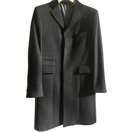 Autre Marque Wool and cashmere overcoat dark grey