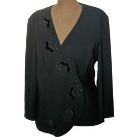 Weill Bestickte Crossover Jacke Schwarz