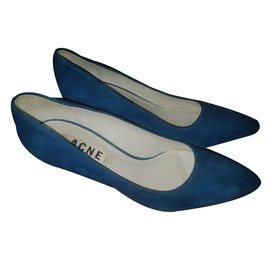 Décolleté Acne in scamosciato blu