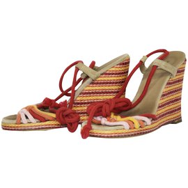 Sandali con zeppa Marc Jacobs corda multicolore 37