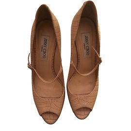 Scarpe con tacco Jimmy Choo in pelle color carne