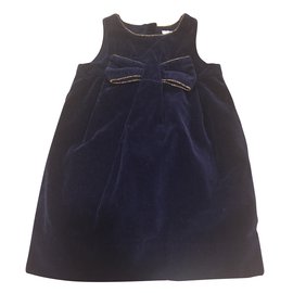 Jacadi Kleid Marineblau Racoon 86cm