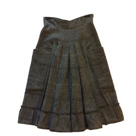 Sonia By Sonia Rykiel Rock aus Wolle in Grau mit hoher Taille