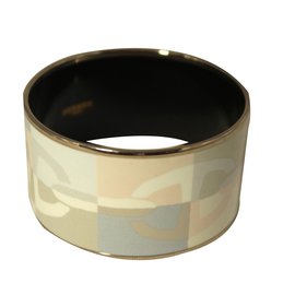 Hermès Anchor Chain cuff bracelet blue steel