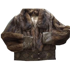 Rizal Zibeline and Python Jacket Brown