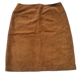 Falda de gamuza Odile Lançon Marrón - Autre Marque