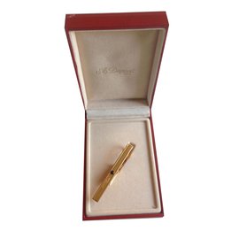 String tie St Dupont dorato placcato oro