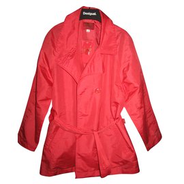 Kenzo Mädchenjacke Rot mit Gürtel 8 Jahre