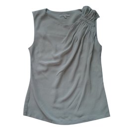 Top de seda Maje beige talla 1