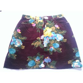 Falda corta Kenzo de terciopelo y algodón Talla 42