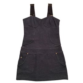 Juicy Couture Blue Cotton Jersey Minidress