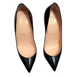Christian Louboutin Pigalle Folies Décolleté Verde Giungla Vernice 37