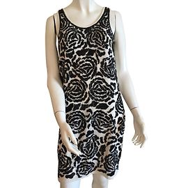 Vestido Twin Set de algodón negro beige XS