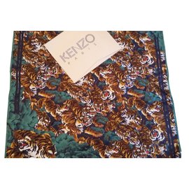 Sciarpa in seta Kenzo TIGRE stampa leopardata