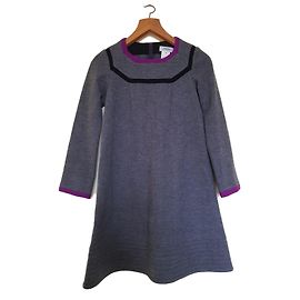 Abito Sonia By Sonia Rykiel in lana grigio viola e nero