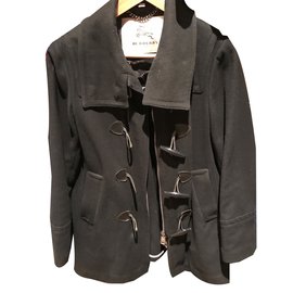 Abrigo Burberry Nourven de lana negro