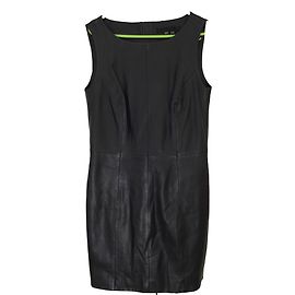 Vestido de cuero negro Karl Lagerfeld