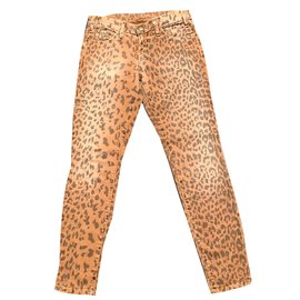 Vaqueros Current Elliott Slim Fit Estampado Leopardo Cognac