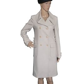 Comptoir Des Cotonniers Cappotto in gabardine di lana beige