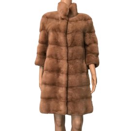 Autre Marque Abrigo de piel de visón Vericci Beige