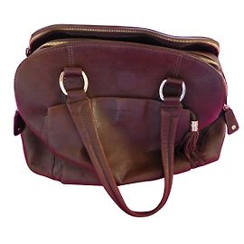 Borsa a mano Lancel Mademoiselle Adjani in pelle marrone