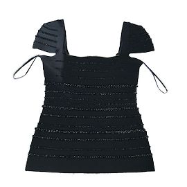 Top negro Herve Leger con incrustaciones Swarovski XS