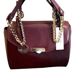 Bolso para el cabello / cuero de Versace Collection Large Handle Calf - ¡Nuevo!