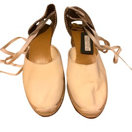 Espadrillas Loro Piana in pelle scamosciata crema