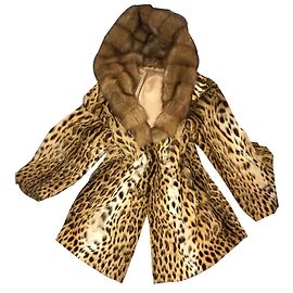 Autre Marque Russie Zibeline Pelzjacke Leopardenmuster