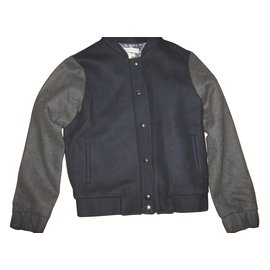Jacke Paul & Joe Sister Schwarz Grau Wolle