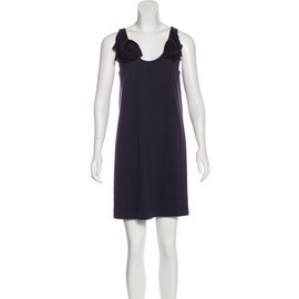 Vestido Céline sin mangas de jersey de algodón morado