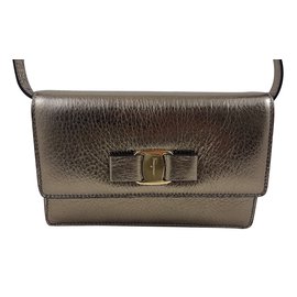 Salvatore Ferragamo Ferragamo Mini Vara Graphite Bag
