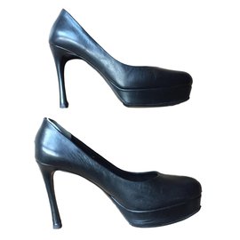 Escarpins à talons Yves Saint Laurent Tribute Noir Cuir 38