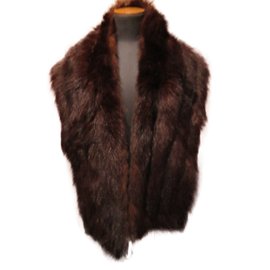Stola in pelliccia marrone scuro - Autre Marque