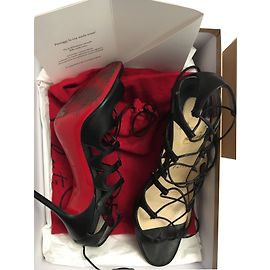 Sandali Christian Louboutin in pelle nera 37