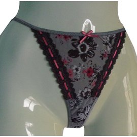 Perizoma Charlott in seta grigia 34FR - Autre Marque